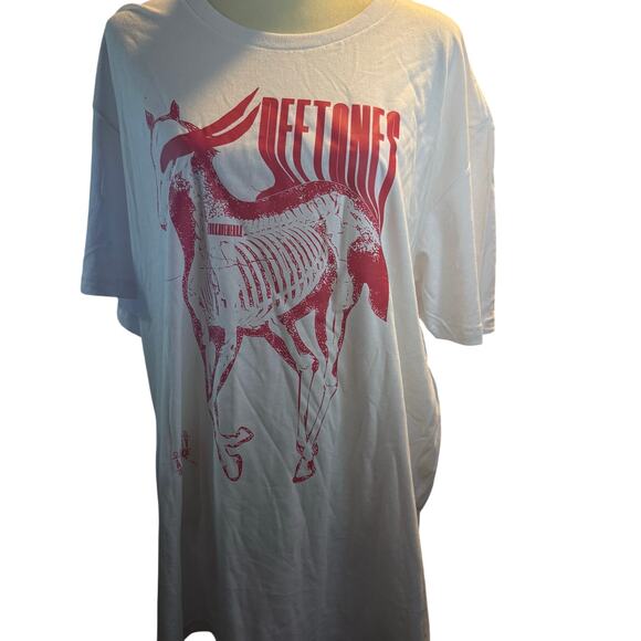 Deftones Red Horse Skeleton Graphic Band Tee, Unisex Size 2XL - Picture 2 of 6